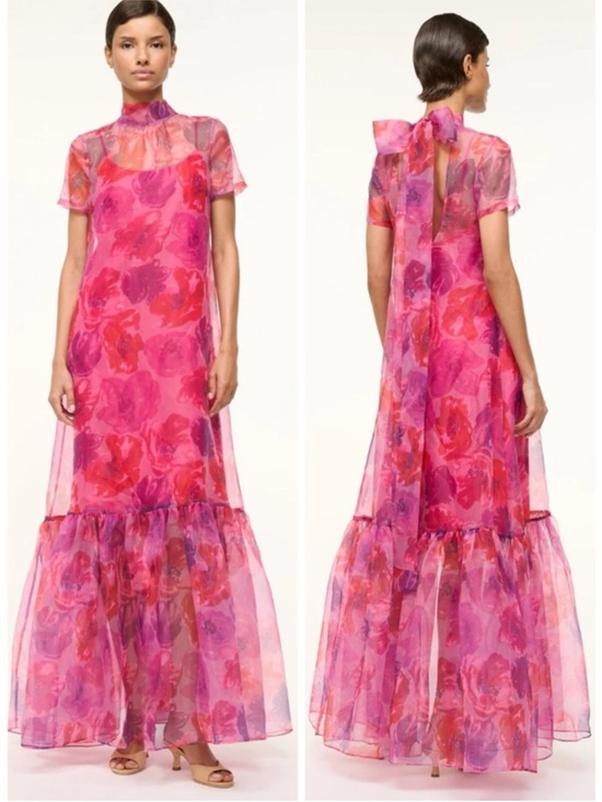 STAUD Dresses & Skirts - STAUD CALLUNA DRESS
MAGENTA
PAINTED FLORAL SZ XS NWT